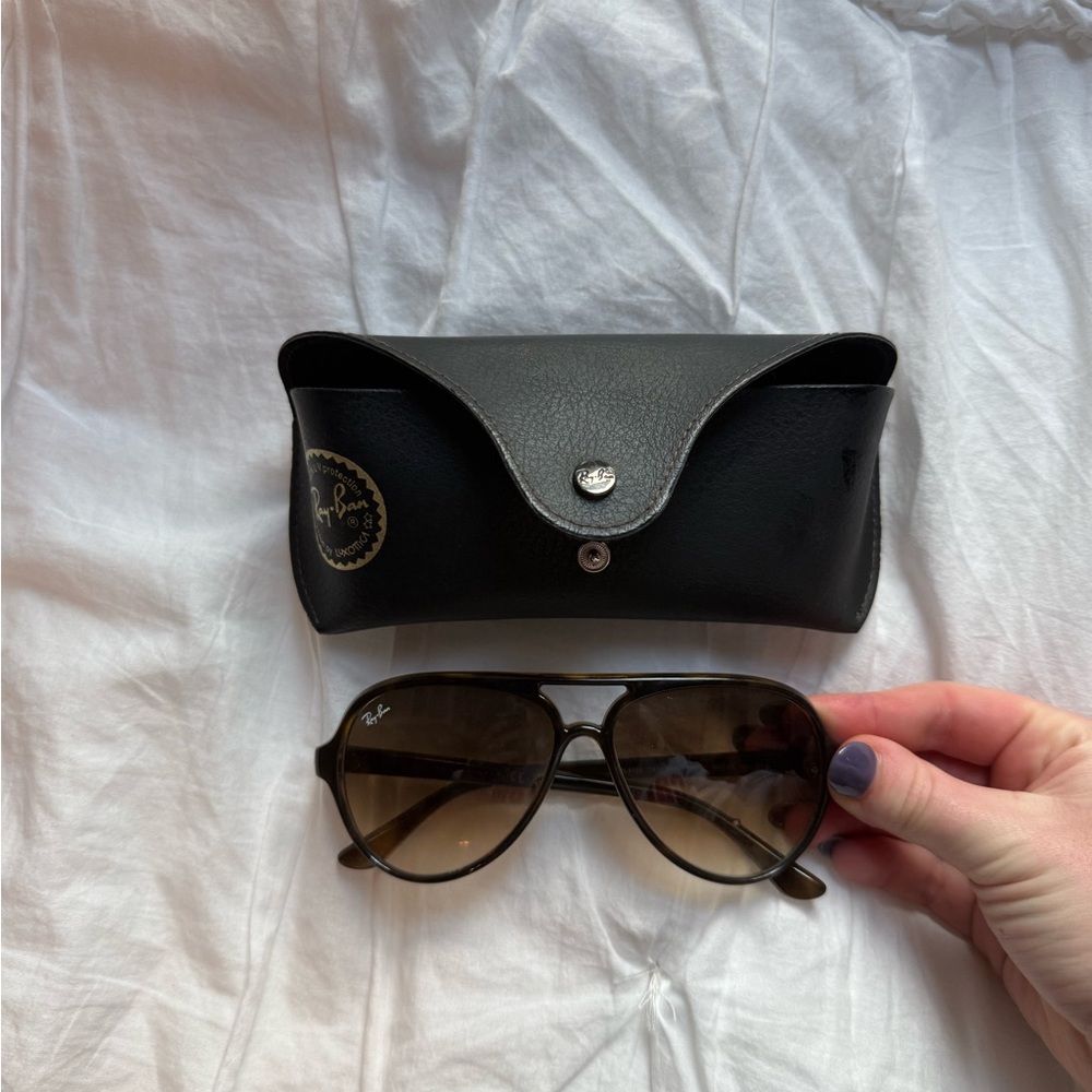 Ray-Ban Black Leather Sunglasses Holder